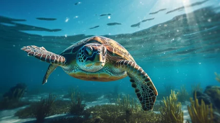 Foto op Canvas sea turtle © Jawad
