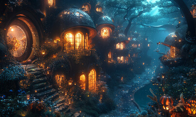 Obraz premium The house in the forest