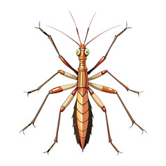 Stick Insect isolated illustration on white background