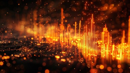 Obraz premium Market charts and stock graphs show a promising business growth with financial data indicating an upward trend.