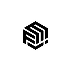 fmi hexagon initials logo