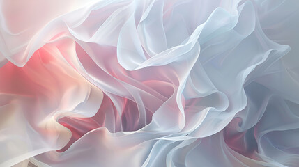 Obraz premium Abstract blue and red color wavy background,pastel gradients with intersecting shapes, transitions seamlessly from gentle lavender to a soft peach, creating a visually harmonious blend that captivates