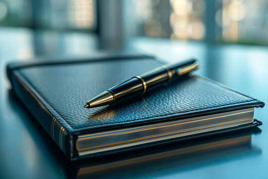 Stylish notepad and pen ensemble, business tools