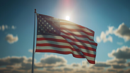 flag American, United State of America view 