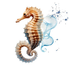 colorful seahorse isolated on white background
