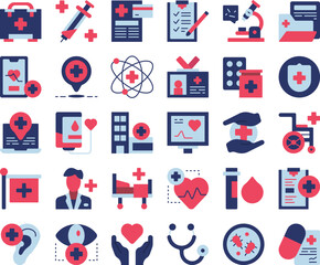 Fototapeta premium Healthcare icon set