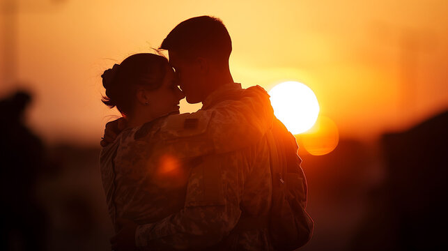 Sunset Intimacy: Military Base Love