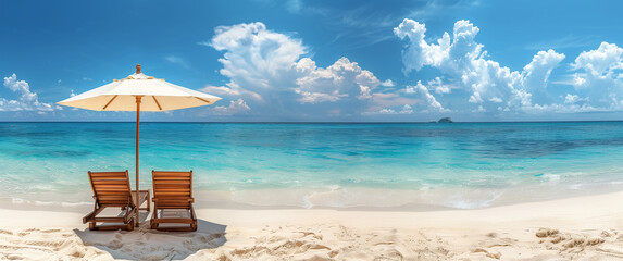 lounge chairs on the beach