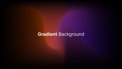 Dark grainy color gradient wave background