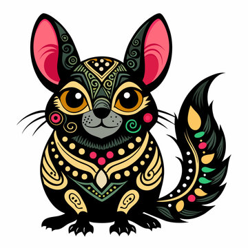 Chinchilla vector in the Mexican Style 