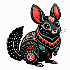 Chinchilla vector in the Mexican Style 