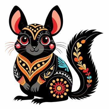 Chinchilla vector in the Mexican Style 