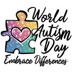 WORLD AUTISM DAY T SHIRT DESIGN , SVG , RETRO ,T SHIRT DESIGN 