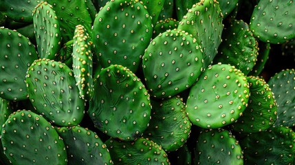Green Cactus Leaves: A Delicious and Healthy Addition to Mexican Cookery - obrazy, fototapety, plakaty