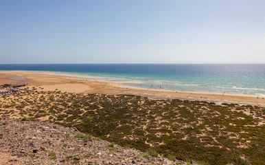 Naadloos Behang Airtex Sotavento Beach, Fuerteventura, Canarische Eilanden Blick auf die Playa de Sotavento, Fuerteventura