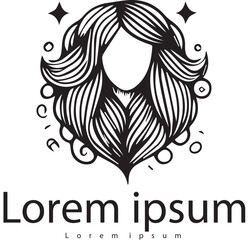 Spa logo template, flower girl minimalist design vector