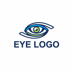 vector flat design eye logo template