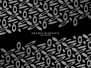 Abstract futuristic dark black background with modern design. Realistic 3d wallpaper with luxurious flowing lines. Elegant background for posters, websites, brochures, cards, banners, apps, etc.