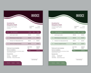 Business invoice design template
