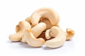 Fototapeta na wymiar Cashew nuts on a white isolated background.