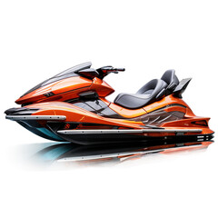 colorful jet ski isolated

