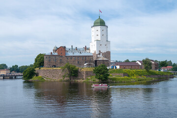 Fototapeta na wymiar Medieval Vyborg castle on a July day. Leningrad region