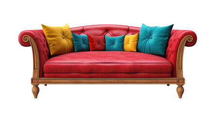 Sofa isolated on transparent or white background