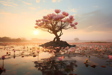 Lotus flower tree, lotus tree, lotus flower, tree lotus flower