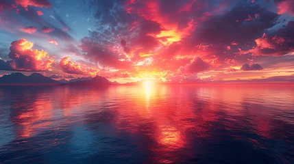 Photo sur Plexiglas Aube A colorful sunrise illuminating the sky