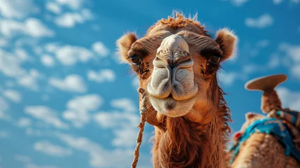 Foto op Plexiglas A happy camel close-up © Asad