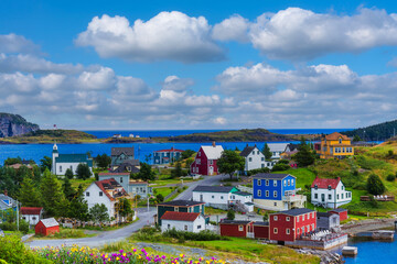 Naklejka premium The remote Northern town of Trinity, along the quiet coast of Newfoundland and Labrador, Canada
