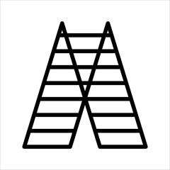 Ladder Icon Flat Vector Illustration