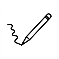 Pen, write icon. line and glyph versions, signature pen lines, and filled vector signs. linear and filled pictograms. Symbol, logo illustration.