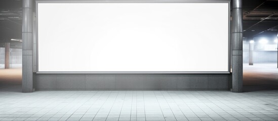 Fototapeta premium beauty full blank advertising billboard.