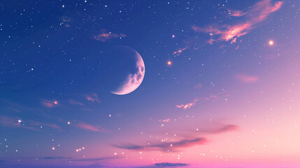 Fototapeta premium the sun and the moon background