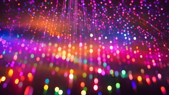 Dance Music Vibrant Display of Lights in the Dark Generative AI