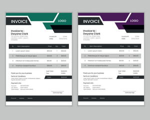 Professional business invoice template