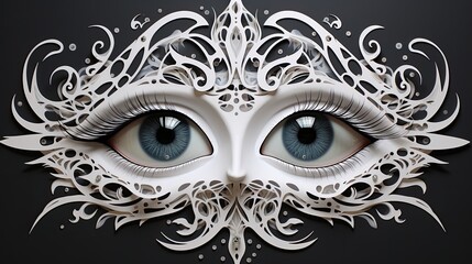  human eye organ, paper cut design