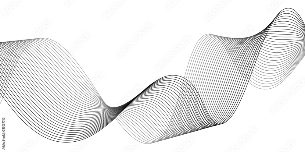 Wall mural abstract smooth swoosh speed gray wave modern geometric background with stains, abstract background 