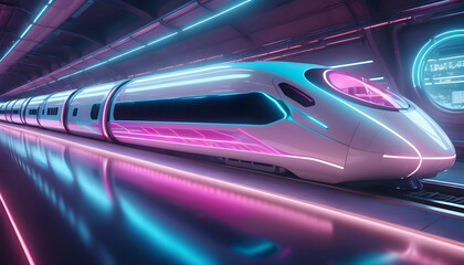futuristic trasnportation fast train city station 12