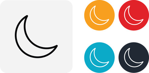 Moon icon for web and mobile