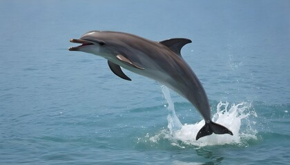 A Dolphin Jumping Out Of The Water To Catch A Fris