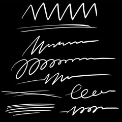 Hand drawn doodle pencil scratch mark. Brush line, pencil stroke. Brush mark. Vector illustration