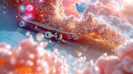 A skateboard a galaxy - 755040148