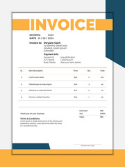 Professional invoice and letterhead design for corporate office.
