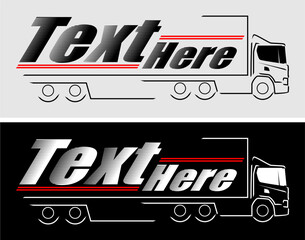 truck silhouette vector for branding, logo