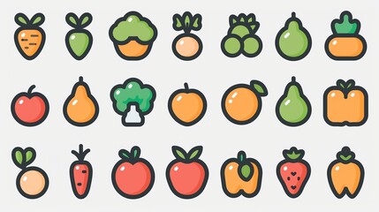 Fruits and vegetables grocery list