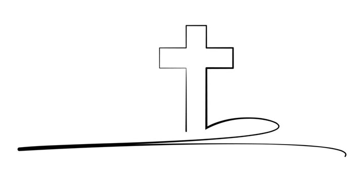 recommend clip art: Christian black cross logo and icon design for good friday