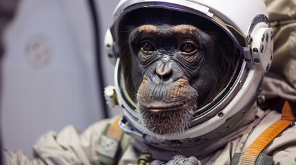Monkey suited up for space exploration