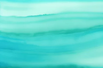 Foto op Plexiglas Koraalgroen Abstract watercolor paint by teal blue and green color liquid fluid texture background